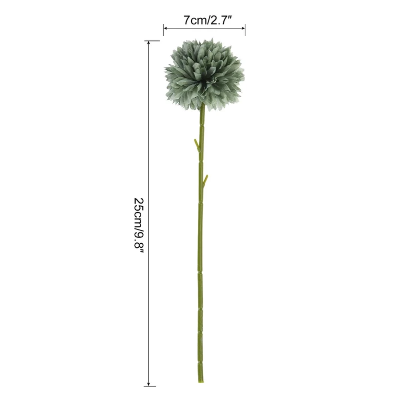 Artificial Flower Heads Silk Chrysanthemum Hydrangea Green Faux 12Pcs