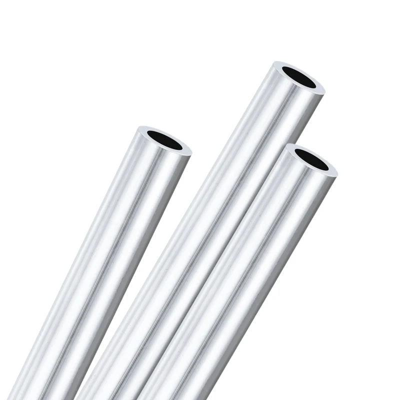 3-Pack 6063 Aluminum Round Tube, 8mmx12mm(IDxOD) 250mm Length Straight Tubing