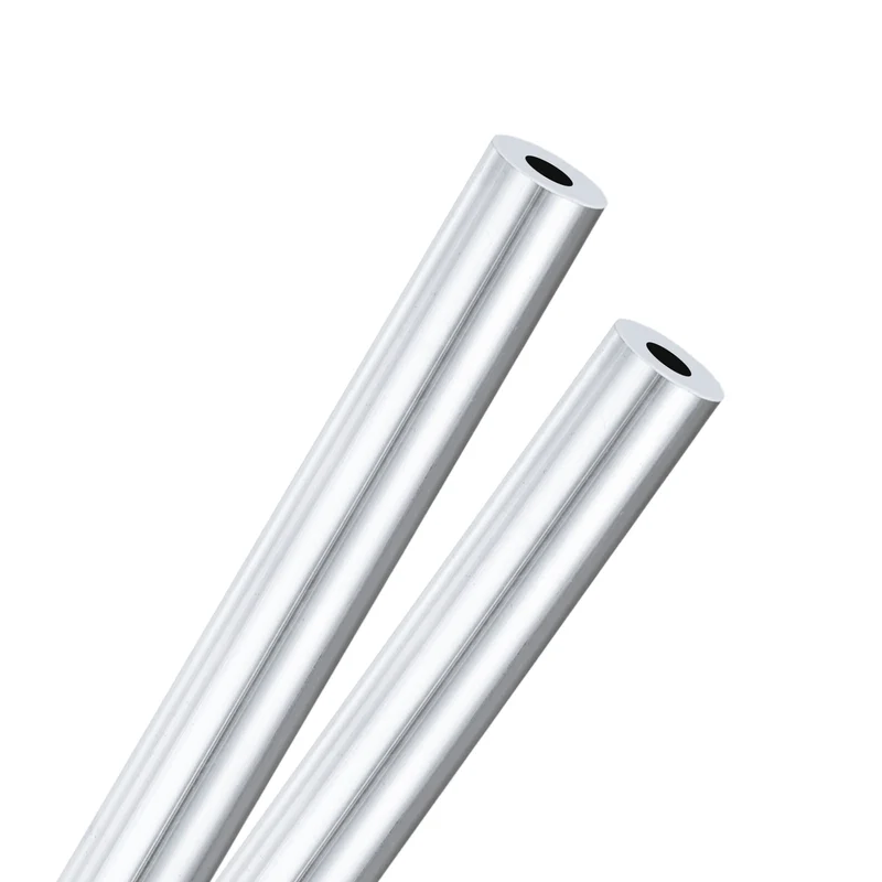 2-Pack 6063 Aluminum Round Tube, 5mmx12mm(IDxOD) 250mm Length Straight Tubing