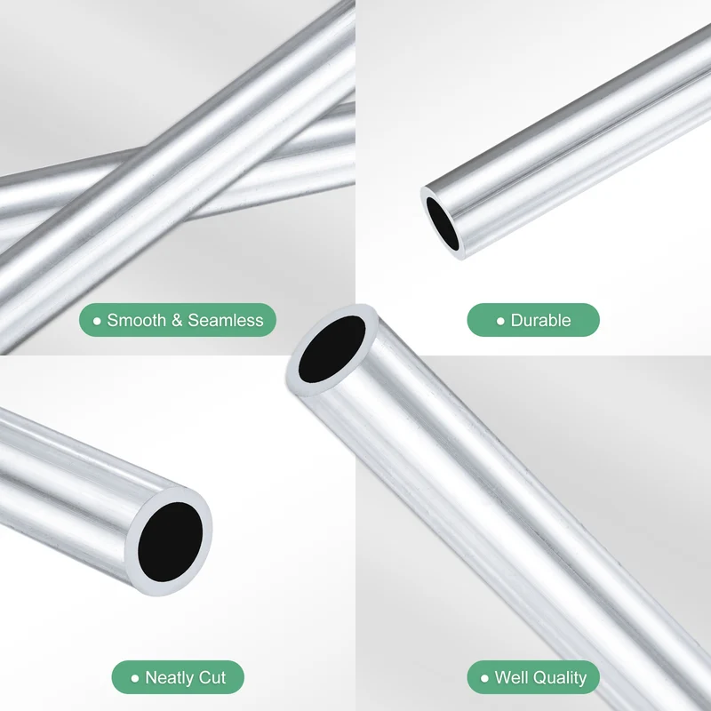 1-Pack 6063 Aluminum Round Tube, 8mmx11mm(IDxOD) 250mm Length Straight Tubing