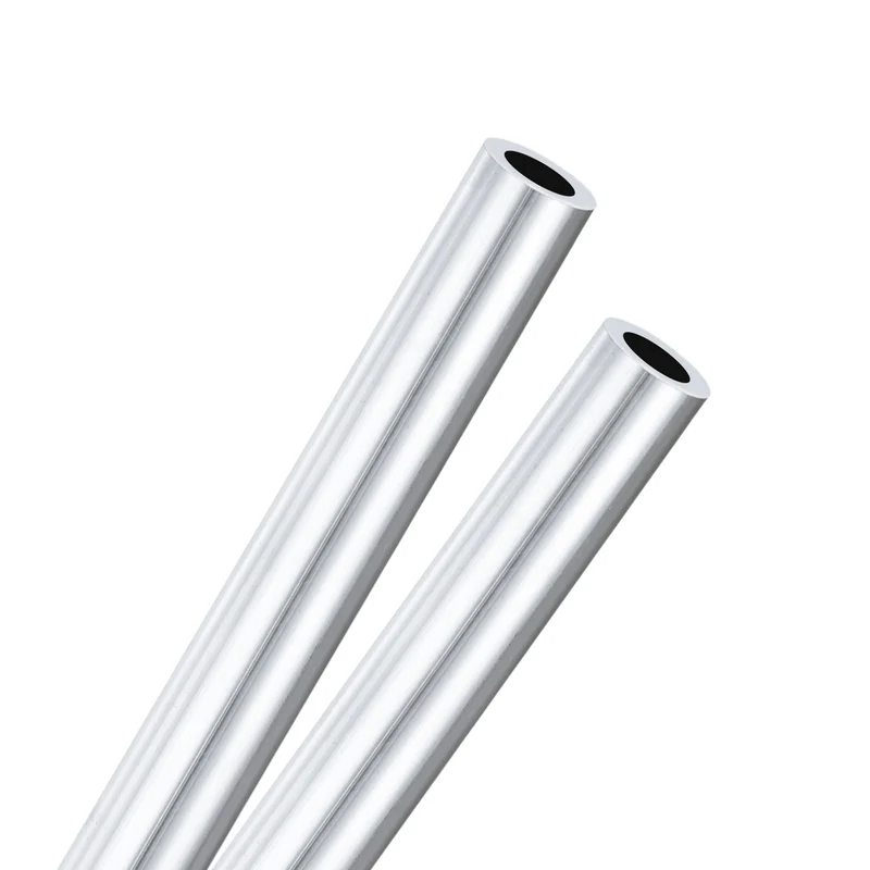 2-Pack 6063 Aluminum Round Tube, 7mmx11mm(IDxOD) 250mm Length Straight Tubing