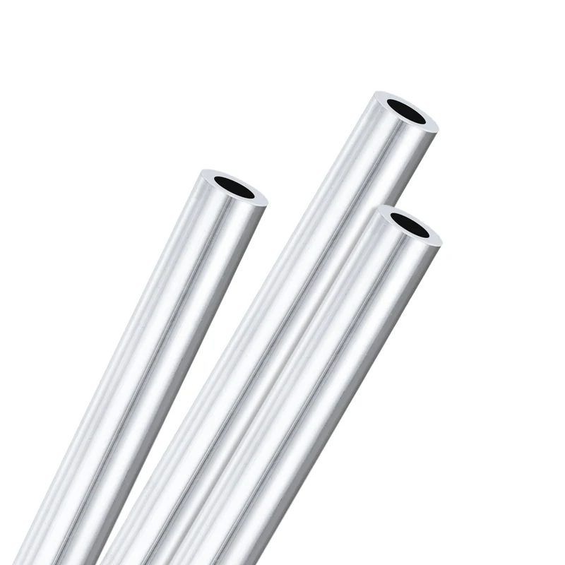 3-Pack 6063 Aluminum Round Tube, 6mmx10mm(IDxOD) 250mm Length Straight Tubing