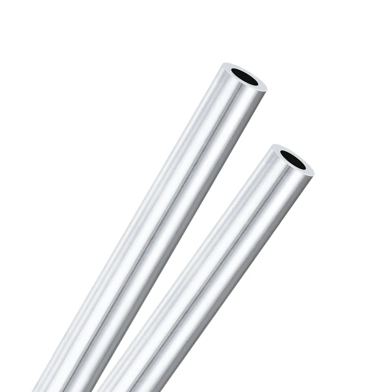 2-Pack 6063 Aluminum Round Tube, 6mmx10mm(IDxOD) 250mm Length Straight Tubing