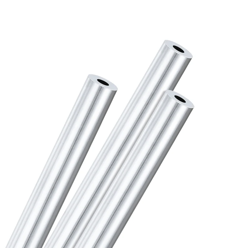 3-Pack 6063 Aluminum Round Tube, 4mmx10mm(IDxOD) 250mm Length Straight Tubing
