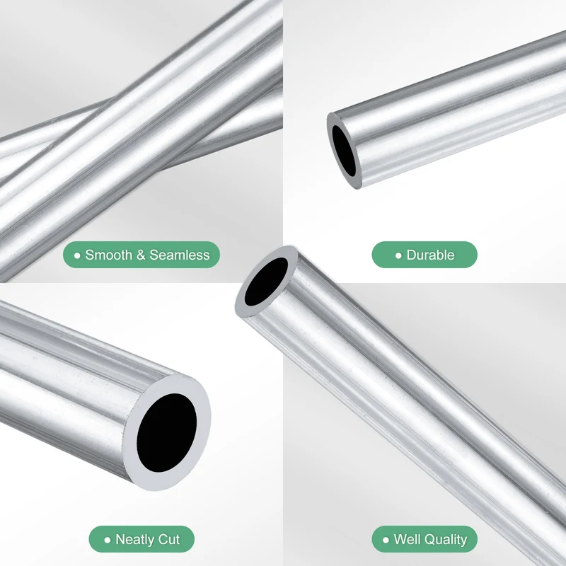1-Pack 6063 Aluminum Round Tube, 13mmx21mm(IDxOD) 300mm Length Straight Tubing