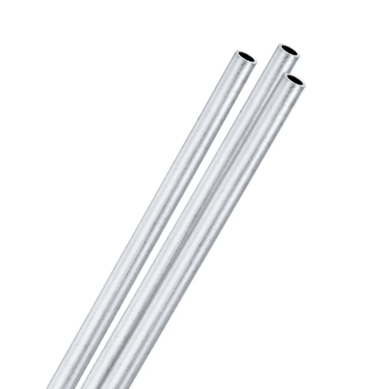 3-Pack 6063 Aluminum Round Tube, 5mmx7mm(IDxOD) 300mm Length Straight Tubing
