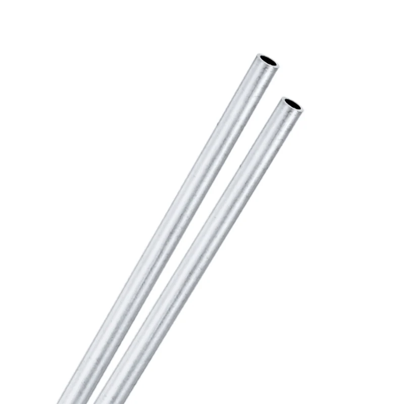 2-Pack 6063 Aluminum Round Tube, 5mmx7mm(IDxOD) 300mm Length Straight Tubing