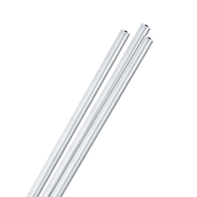 3-Pack 6063 Aluminum Round Tube, 2mmx6mm(IDxOD) 300mm Length Straight Tubing