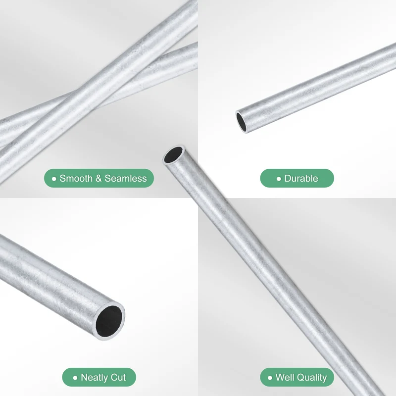 1-Pack 6063 Aluminum Round Tube, 4mmx5mm(IDxOD) 300mm Length Straight Tubing