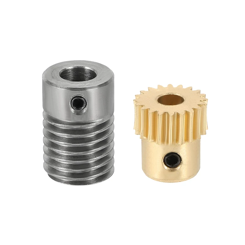 Worm Gear Set 0.5 Module 20:1 Reduction Rate(Gear-4mm Bore, Rod 6mm Bore)