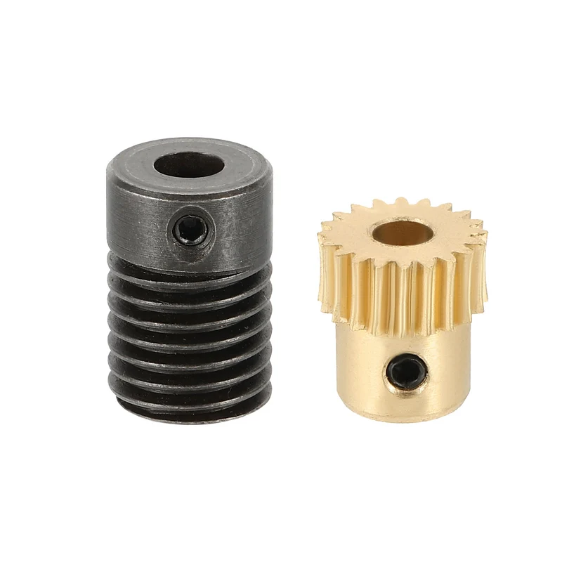 Worm Gear Set 0.5 Module 20:1 Reduction Rate(Gear-4mm Bore, Rod 5mm Bore)
