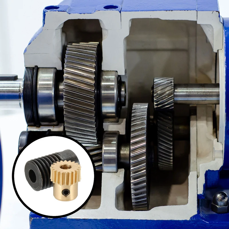 Worm Gear Set 0.5 Module 20:1 Reduction Rate(Gear-4mm Bore, Rod 5mm Bore)