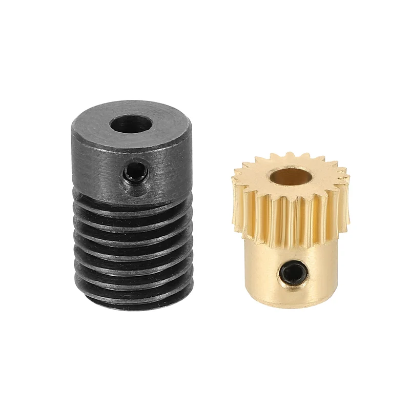 Worm Gear Set 0.5 Module 20:1 Reduction Rate(Gear-4mm Bore, Rod 4mm Bore)