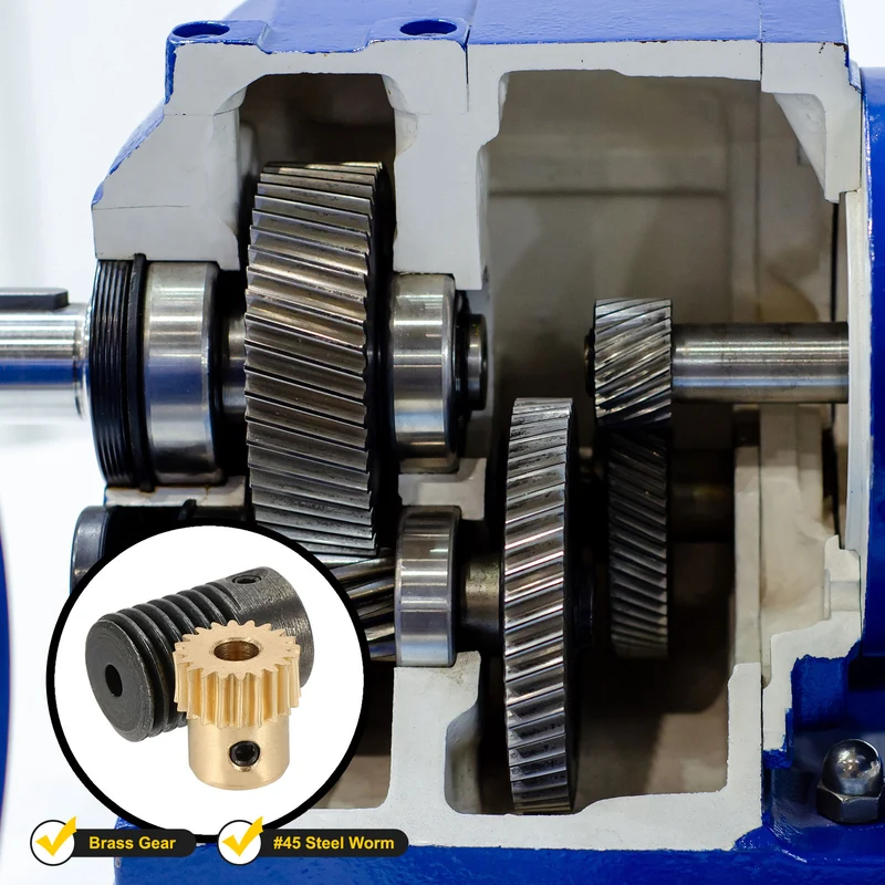 Worm Gear Set 0.5 Module 20:1 Reduction Rate(Gear-4mm Bore, Rod 4mm Bore)