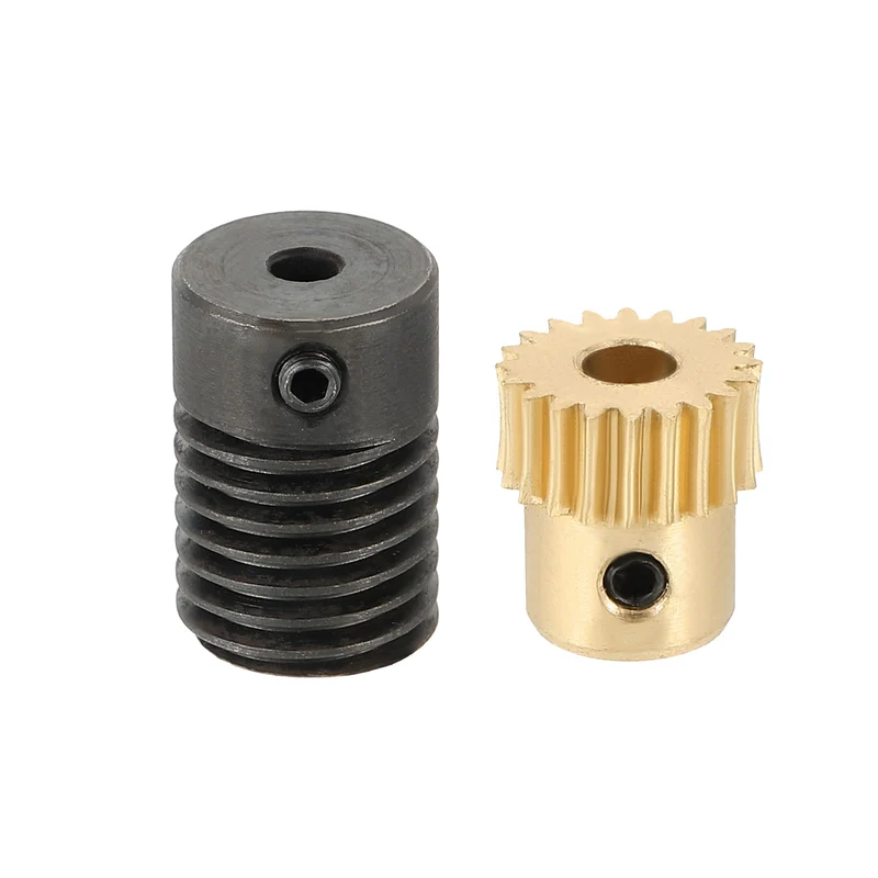 Worm Gear Set 0.5 Module 20:1 Reduction Rate(Gear-4mm Bore, Rod 3mm Bore)