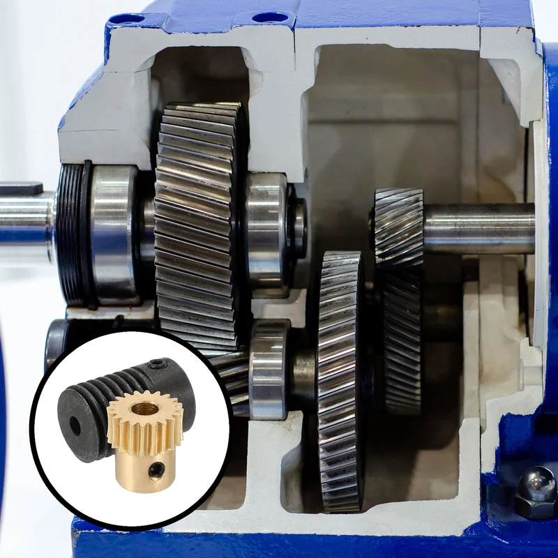 Worm Gear Set 0.5 Module 20:1 Reduction Rate(Gear-4mm Bore, Rod 3mm Bore)