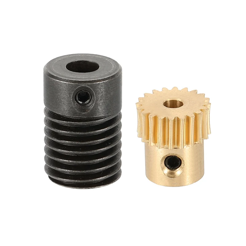 Worm Gear Set 0.5 Module 20:1 Reduction Rate(Gear-3mm Bore, Rod 5mm Bore)