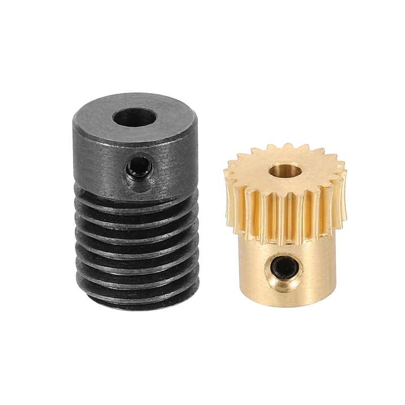 Worm Gear Set 0.5 Module 20:1 Reduction Rate(Gear-3mm Bore, Rod 4mm Bore)