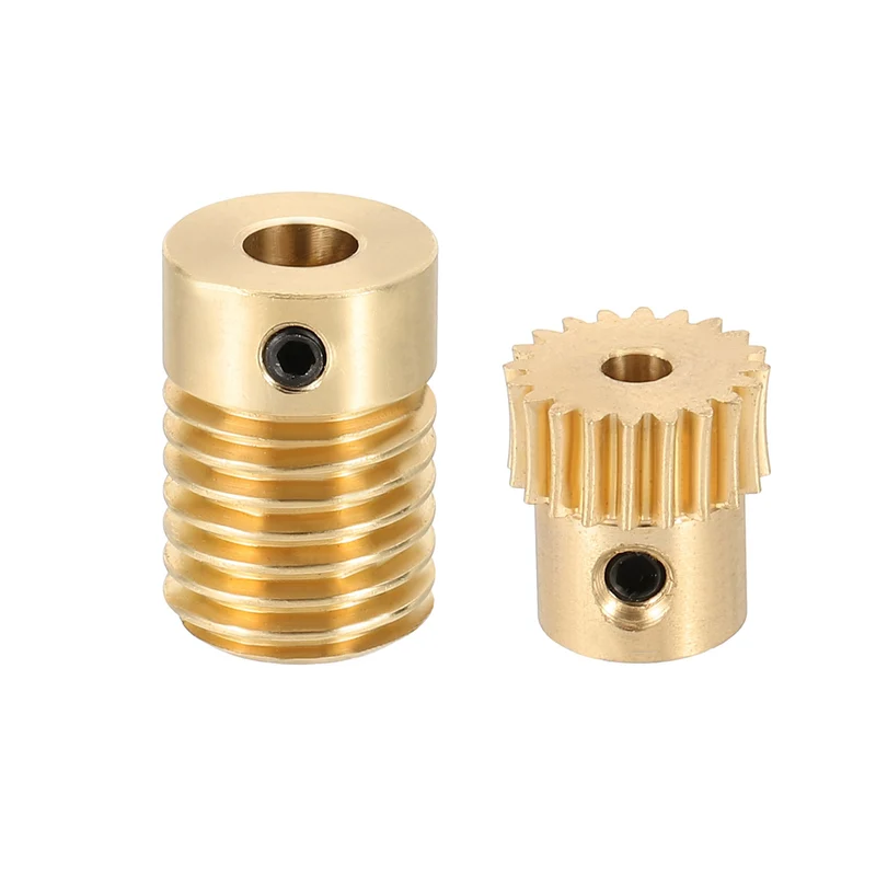 Worm Gear Set 0.5 Module 20:1 Reduction Rate(Gear-3mm Bore, Rod 5mm Bore)
