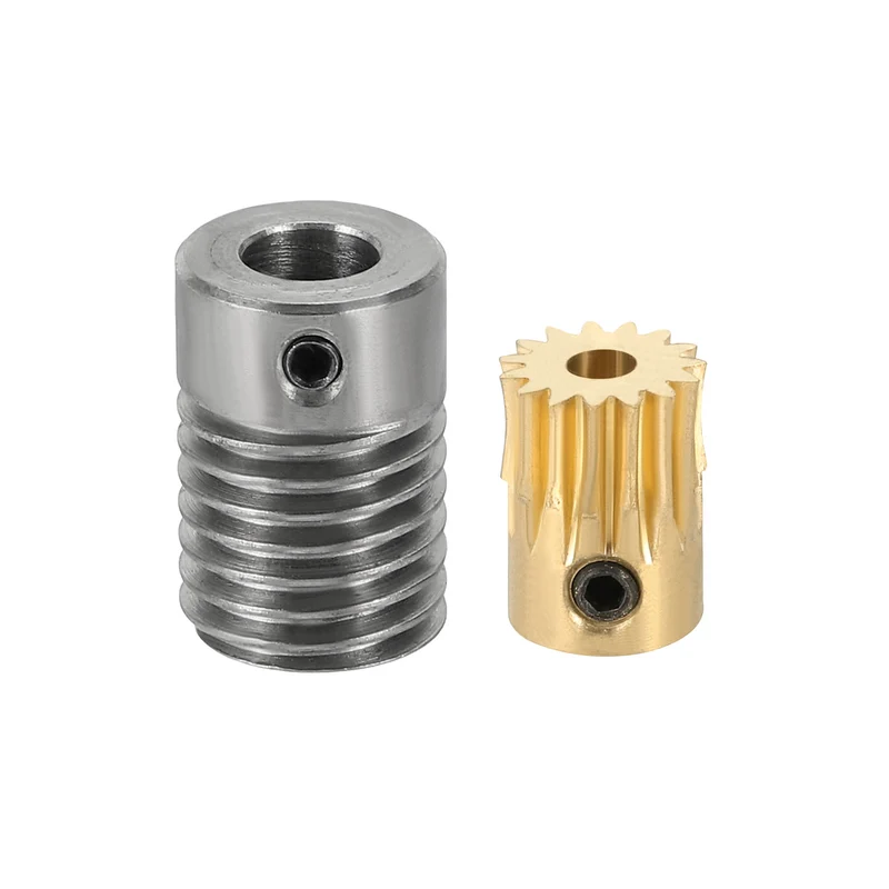 Worm Gear Set 0.5 Module 15:1 Reduction Rate(Gear-3mm Bore, Rod 6mm Bore)
