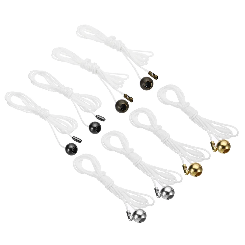 1.5M 4.9ft Ceiling Fan Pull Chain Extender, 8 Pcs with Ball Pendant, 4 Colors