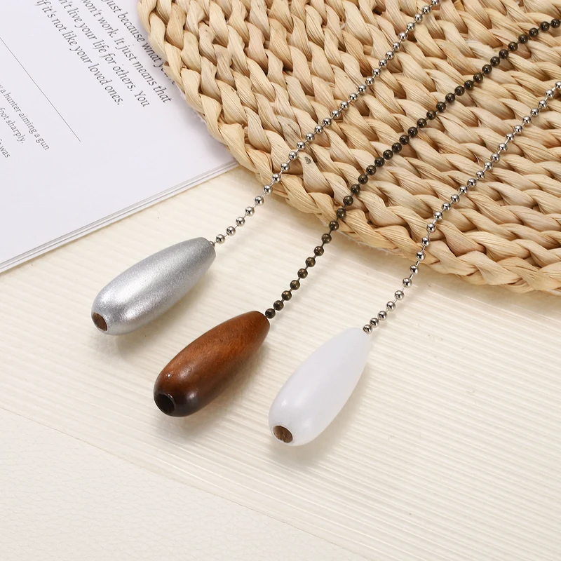 8 Pcs Wooden Ceiling Fan Pull Chain Extender, 13 Inch Walnut