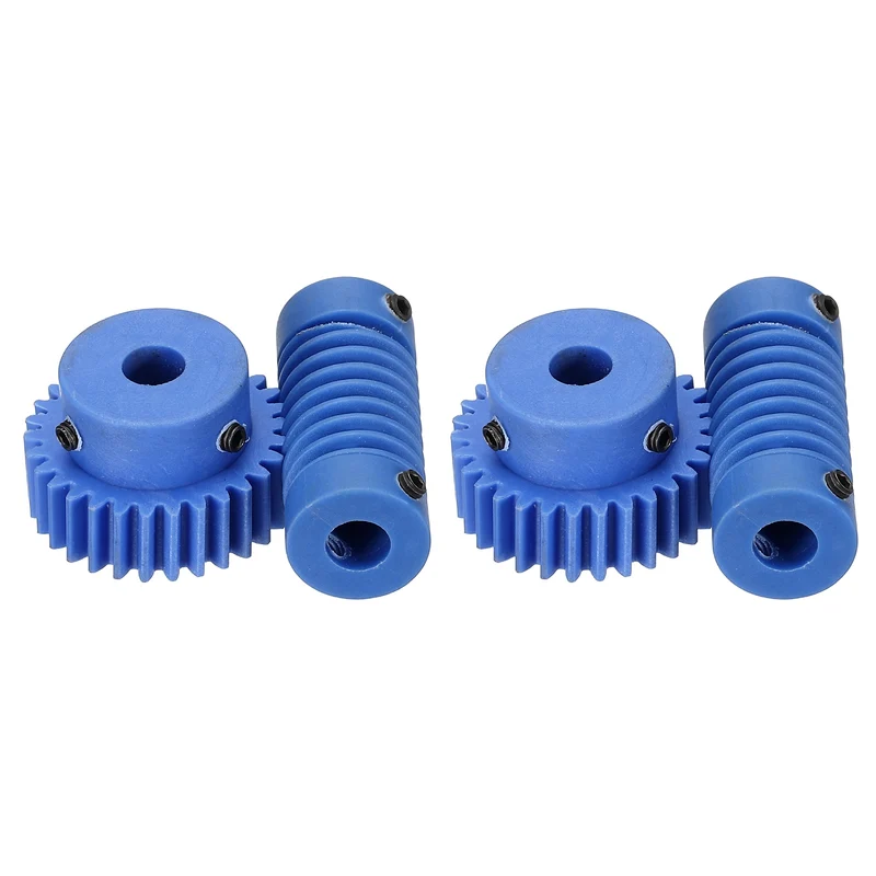 2Set POM Worm Gear Set 0.8M 30:1 Reduction Ratio Gear 6mm Bore Rod 6mm Bore