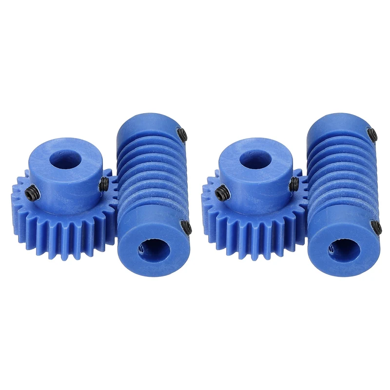 2Set POM Worm Gear Set 0.8M 25:1 Reduction Ratio Gear 6mm Bore Rod 6mm Bore