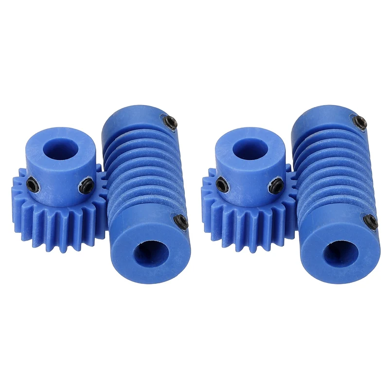 2Set POM Worm Gear Set 0.8M 20:1 Reduction Ratio Gear 6mm Bore Rod 6mm Bore