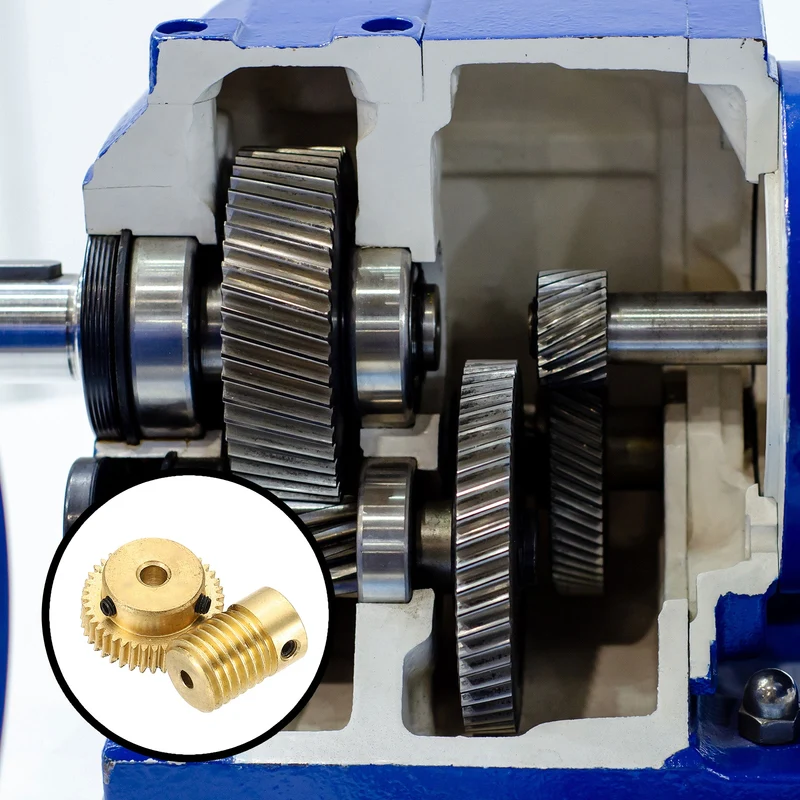 Worm Gear Set 0.5 Module 1:40 Reduction Rate(Gear-4mm Bore, Rod 3mm Bore)