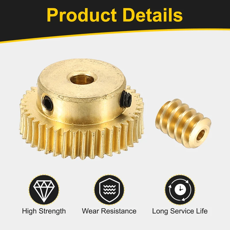 Worm Gear Set 0.5 Module 1:40 Reduction Rate(Gear-4mm Bore, Rod 1.98mm Bore)