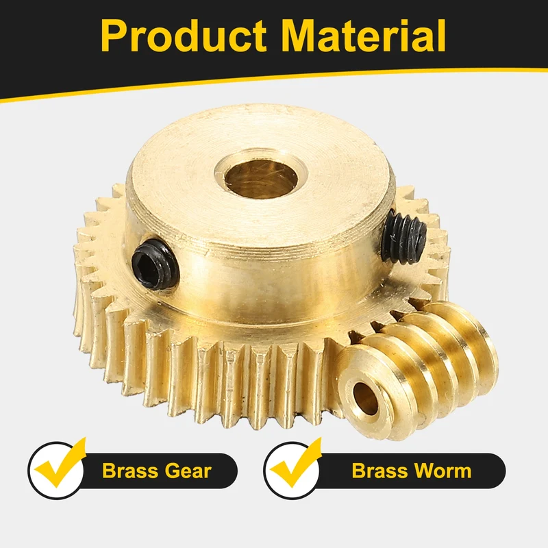 Worm Gear Set 0.5 Module 1:40 Reduction Rate(Gear-4mm Bore, Rod 1.98mm Bore)