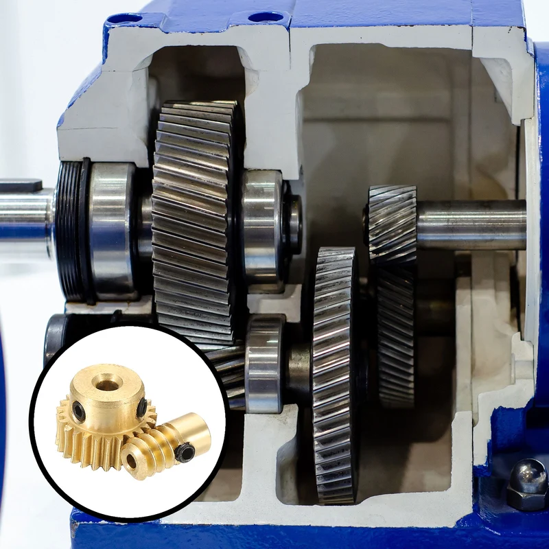 Worm Gear Set 0.5 Module 1:25 Reduction Rate(Gear-3mm Bore, Rod 2mm Bore)