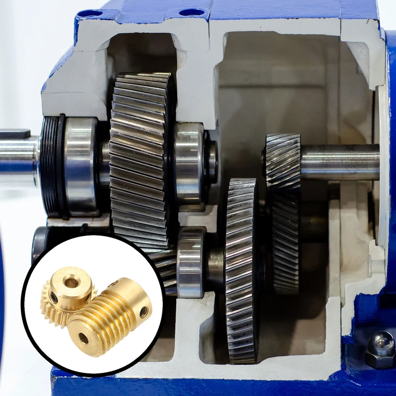 Worm Gear Set 0.5 Module 1:25 Reduction Rate(Gear-3mm Bore, Rod 3mm Bore)