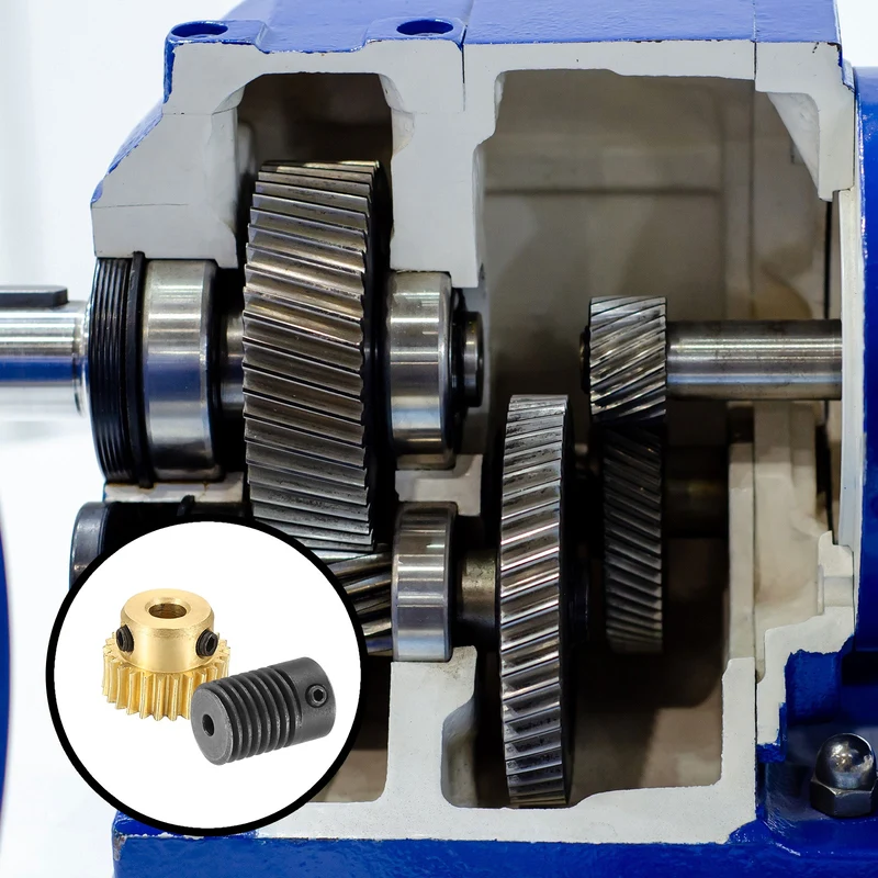 Worm Gear Set 0.5 Module 1:25 Reduction Rate(Gear-4mm Bore, Rod 3mm Bore)