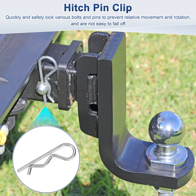 8-Pack R-Shaped Cotter Pin, M4x80mm Hairpin Hardware Spring R Clips