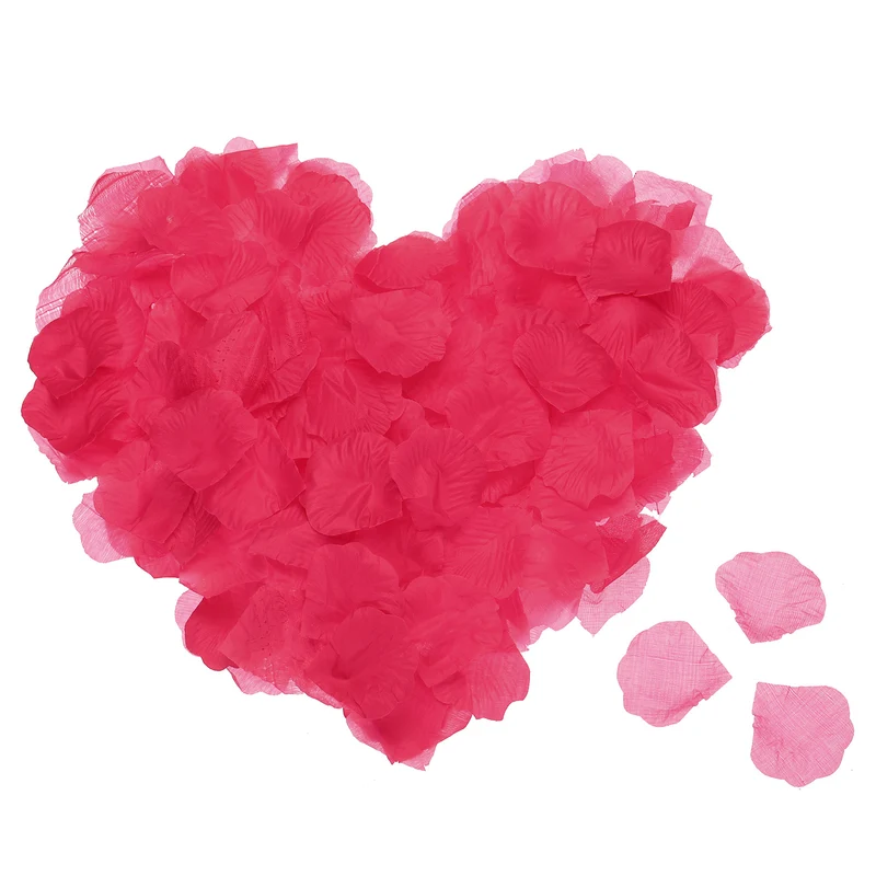 Silk Artificial Flower Rose Petals, Rose Red Faux Flowers 2x2 Inch 5000Pcs