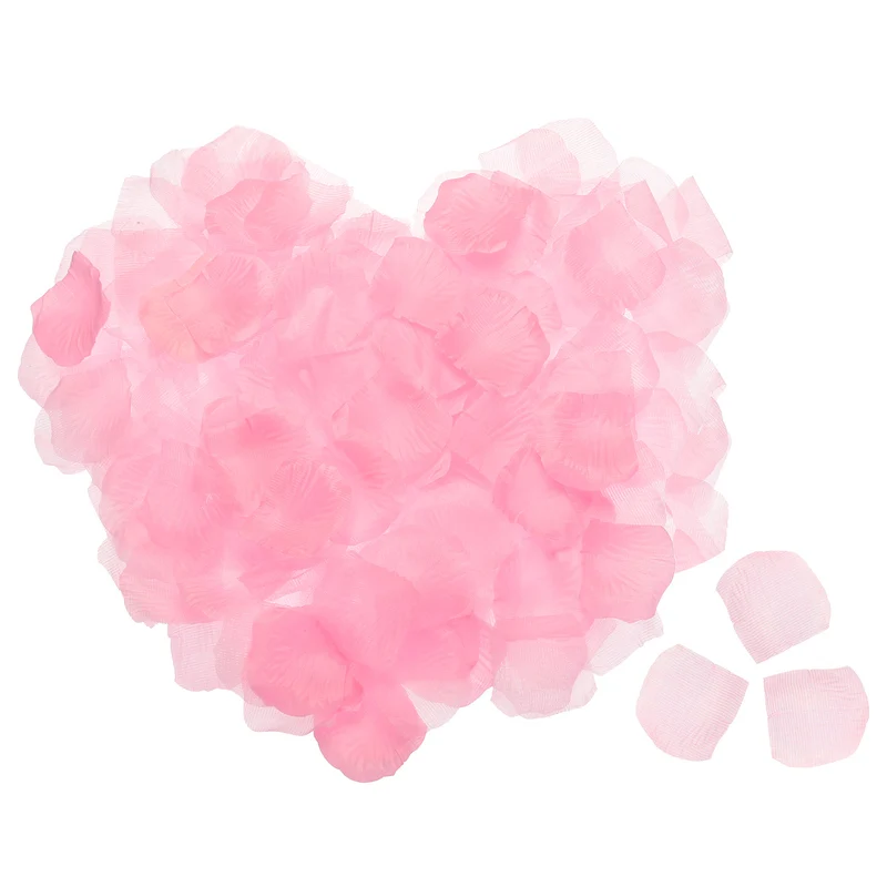 5000Pcs Silk Artificial Flower Rose Petals Light Pink Faux Flowers 2x2 Inch