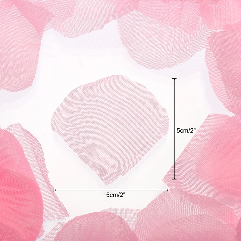 5000Pcs Silk Artificial Flower Rose Petals Light Pink Faux Flowers 2x2 Inch