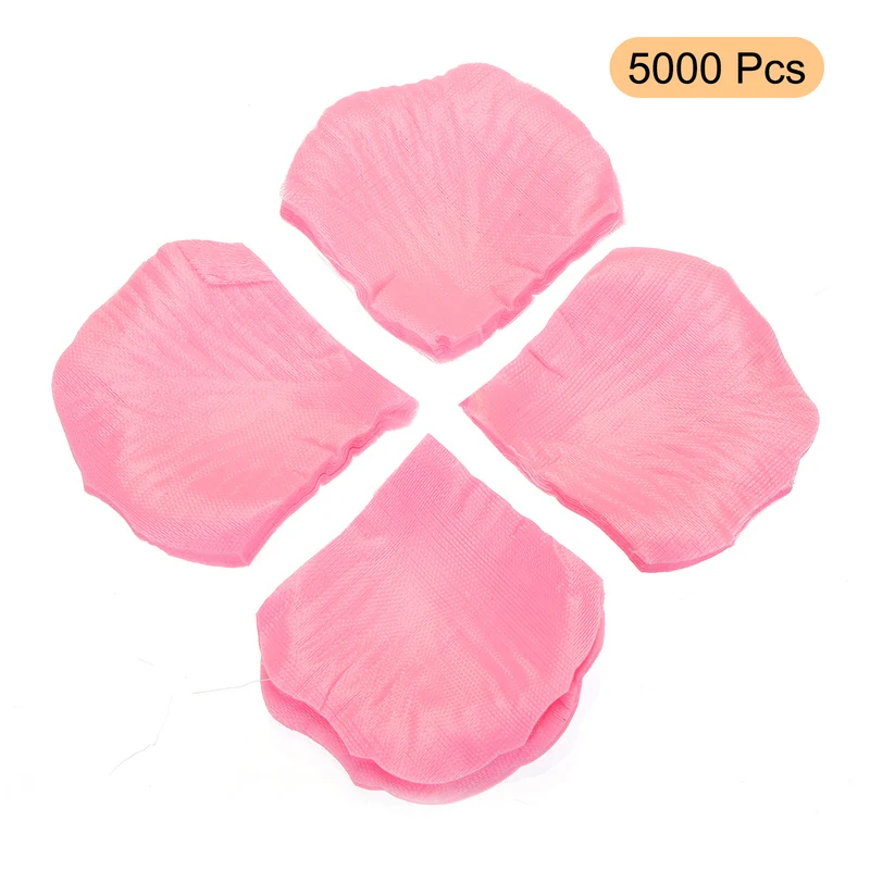 5000Pcs Silk Artificial Flower Rose Petals Light Pink Faux Flowers 2x2 Inch