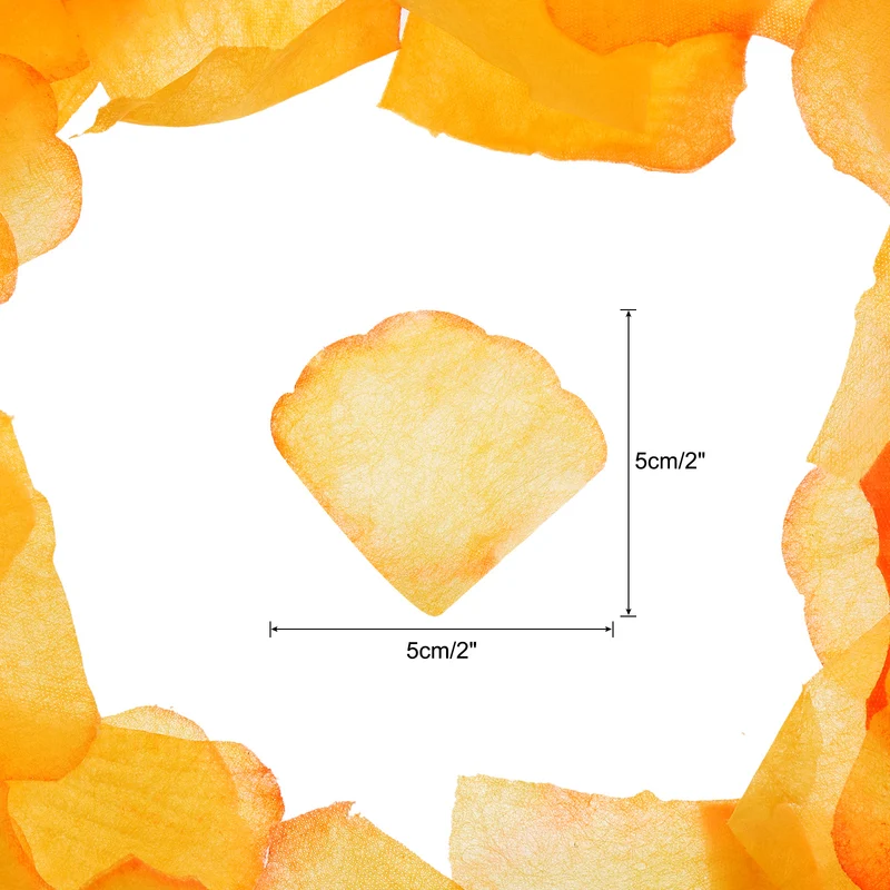 Silk Artificial Flower Rose Petals, Yellow, Orange Faux Flowers 2x2 Inch 5000Pcs