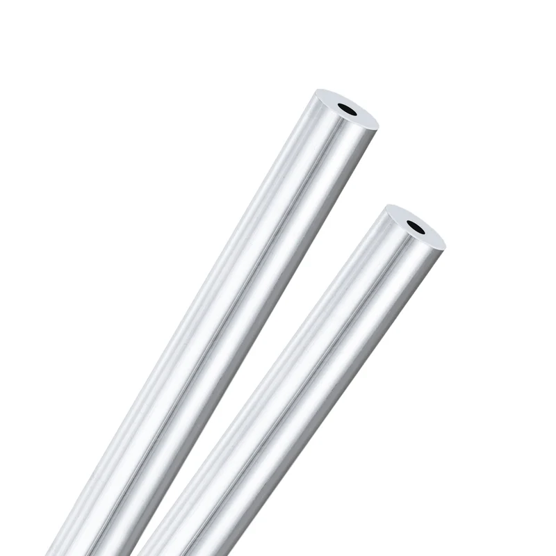 2-Pack 6063 Aluminum Round Tube, 3mmx10mm(IDxOD) 250mm Length Straight Tubing