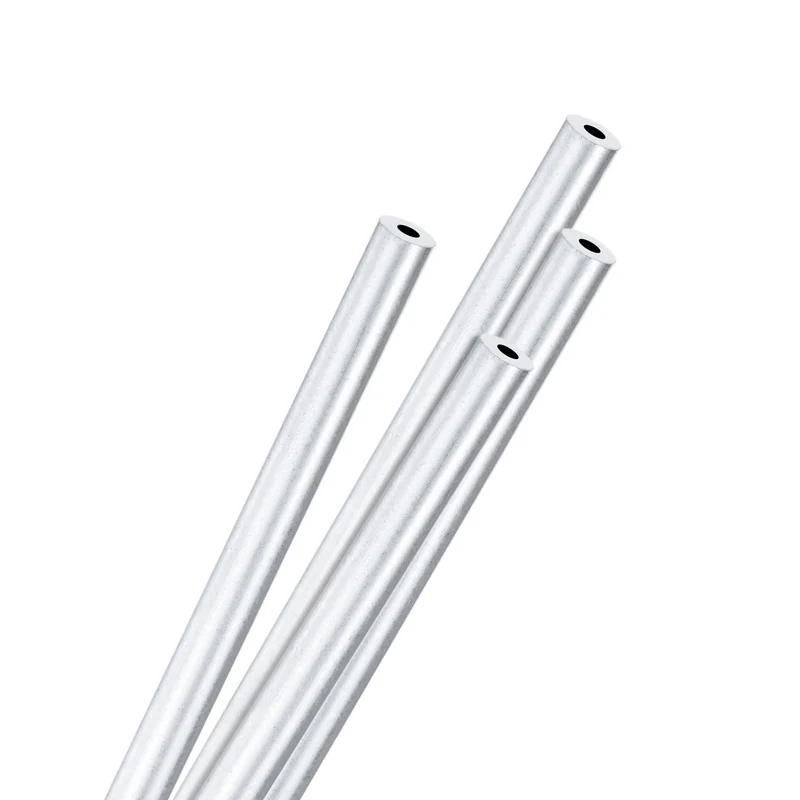 4-Pack 6063 Aluminum Round Tube, 2mmx5mm(IDxOD) 250mm Length Straight Tubing