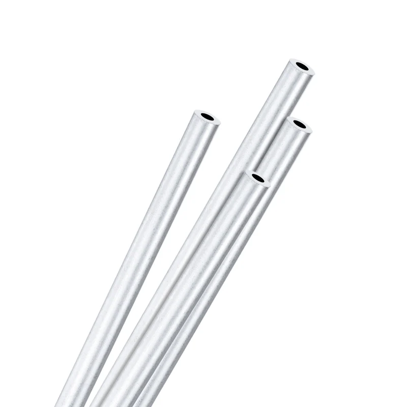 4-Pack 6063 Aluminum Round Tube, 2mmx4mm(IDxOD) 250mm Length Straight Tubing