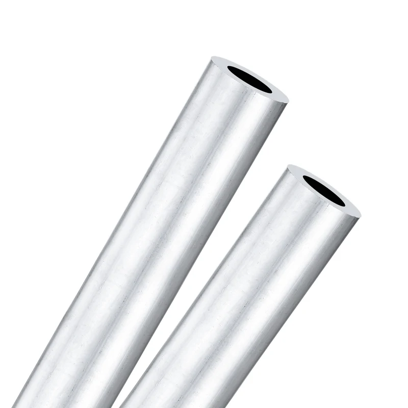 2-Pack 6063 Aluminum Round Tube, 11mmx19mm(IDxOD) 300mm Length Straight Tubing