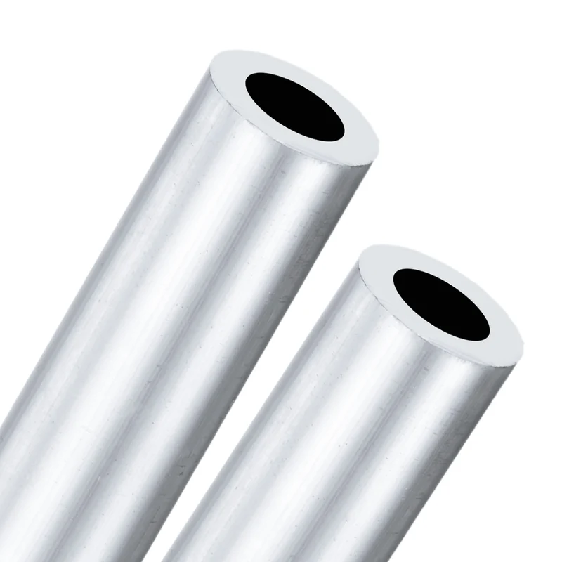 2-Pack 6063 Aluminum Round Tube, 15mmx25mm(IDxOD) 100mm Length Straight Tubing