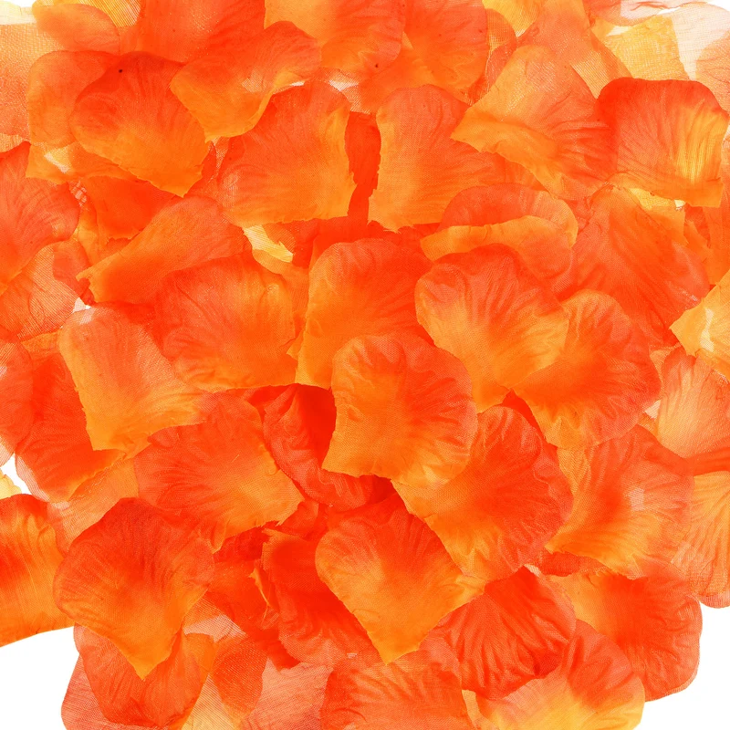 Pack of 3000 Silk Artificial Flower Petals Orange Faux Flower 2"x2"