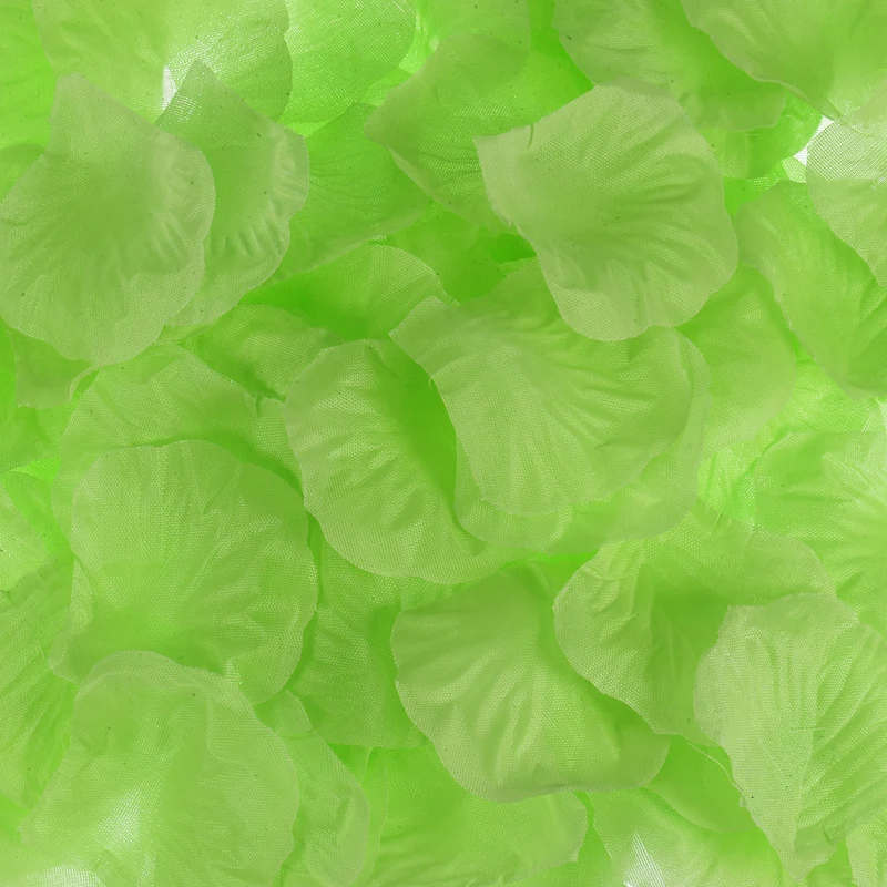 Silk Artificial Flower Petals, Green Faux Flowers 2 Inch x 2 Inch Pack of 3000