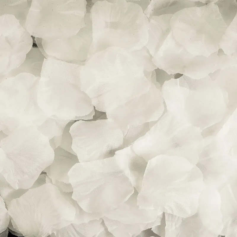 Silk Artificial Flower Petals, Cream White Faux Flowers 2x2 Inch Pack of 3000
