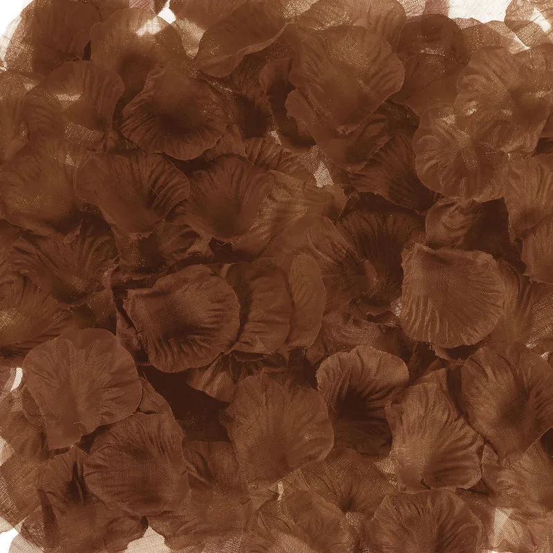 Silk Artificial Flower Petals, Brown Faux Flowers 2 Inch x 2 Inch Pack of 2000